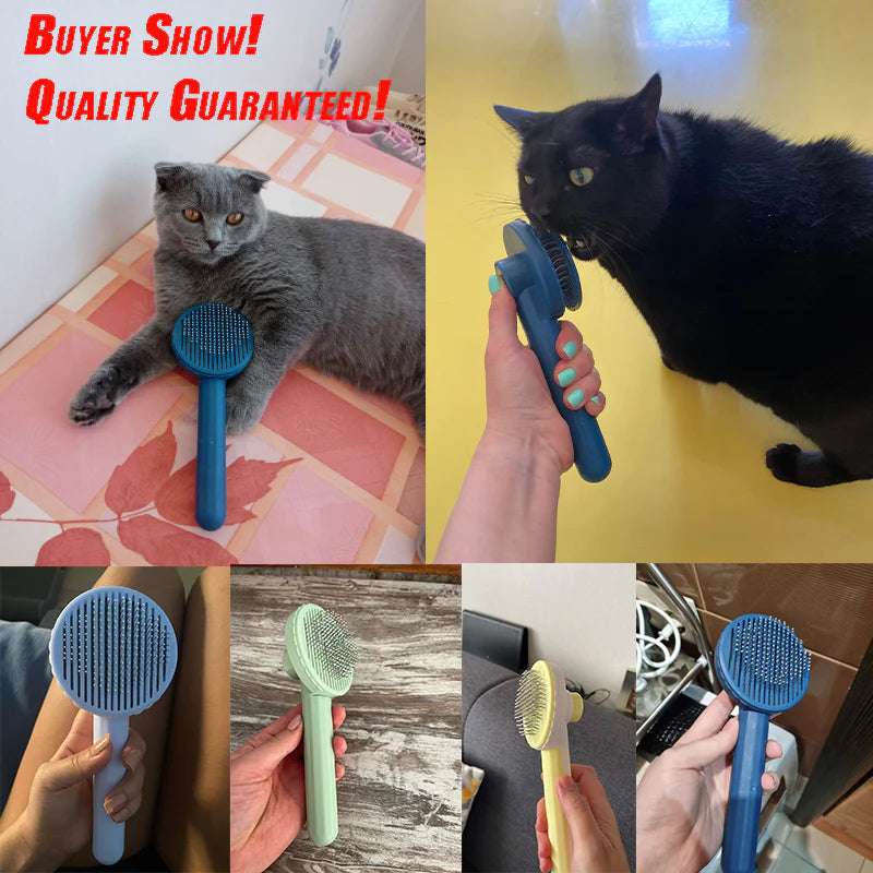 Effortless Cat Grooming Made Easy with Our One-Key Hair Removal Brush – Perfect for Cats and Dogs!