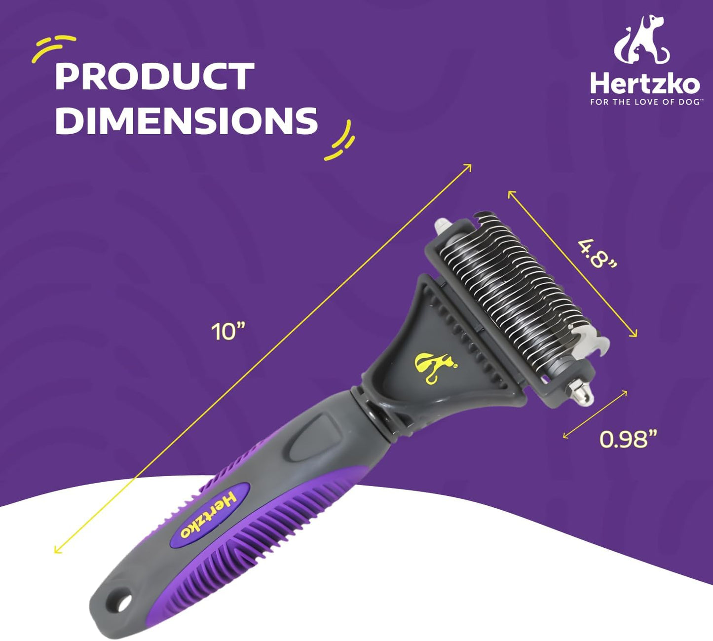 Transform Grooming Time into a Pampering Experience with Our Dual-Sided Dematting Comb for Dogs and Cats - Effortlessly Eliminate Tangles and Mats for Smooth, Silky Fur!