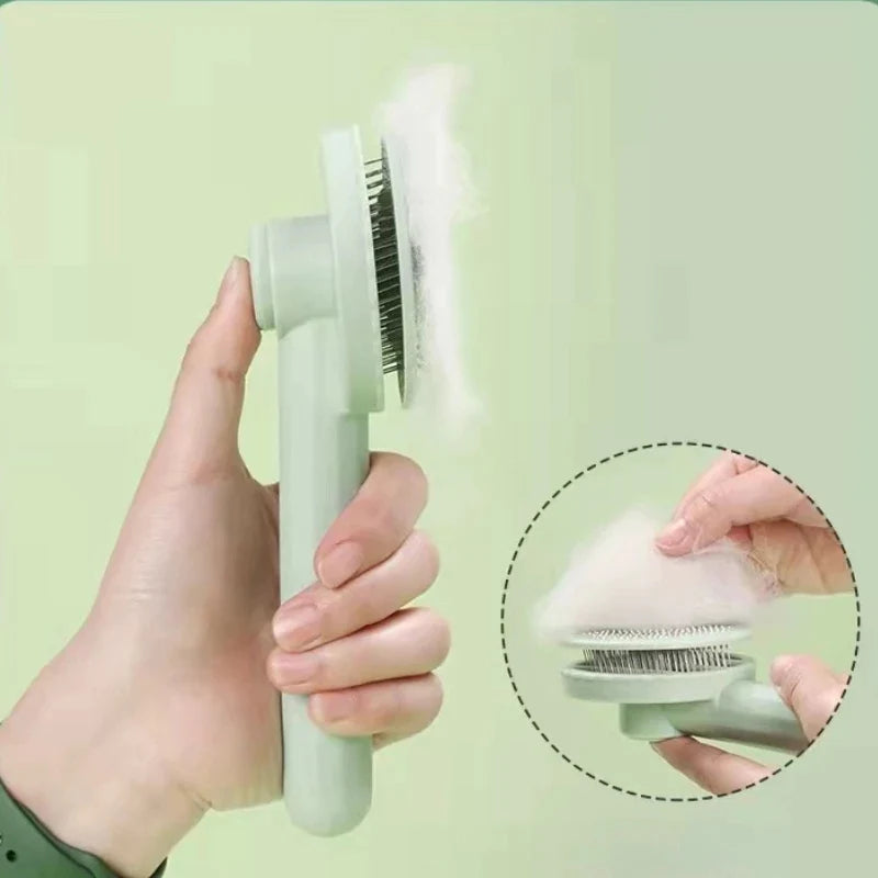 Effortless Cat Grooming Made Easy with Our One-Key Hair Removal Brush – Perfect for Cats and Dogs!